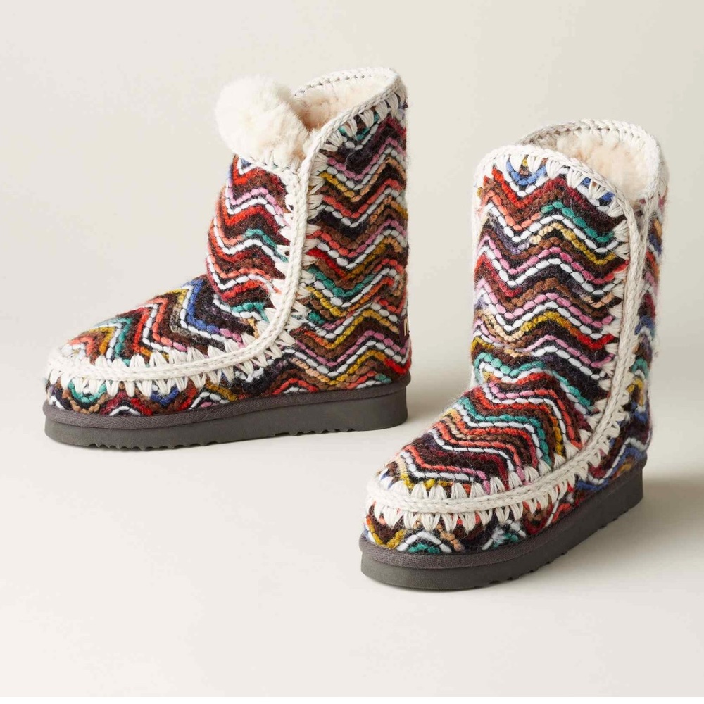 Mou Eskimo 24 wool boots black and multicolored size 39